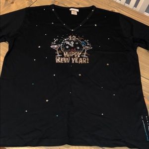 Happy New Year Embellished Tee